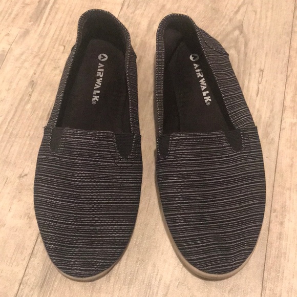 Airwalk Striped Canvas Flat Slip-On Shoes - Picture 1 of 6